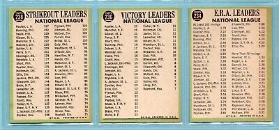 1967 Topps Lot of 3 Sandy Koufax 1966 League Leader Baseball Cards NM sts