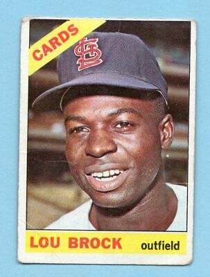 1966 Topps #125 Lou Brock St. Louis Cardinals Baseball Card Low Grade