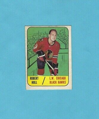 1967-68 Topps #113 Bobby Hull Chicago Black Hawks Hockey Card EX 