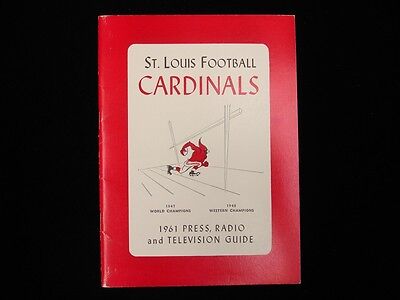 1961 St. Louis Cardinals Football Media Guide