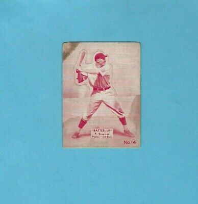 1934-36 Batter-Up #14 Pie Traynor Pittsburgh Pirates Baseball Card G/Vg stains  