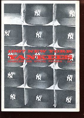 1967 MLB Program Boston Red Sox at New York Yankees VGEX