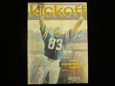 July 17, 1983 USFL Championship Game Program