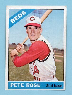 1966 Topps #30 Pete Rose Cincinnati Reds Baseball Card EX+ 