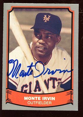 1989 Pacific Baseball Card #79 Monte Irvin Autographed EXMT