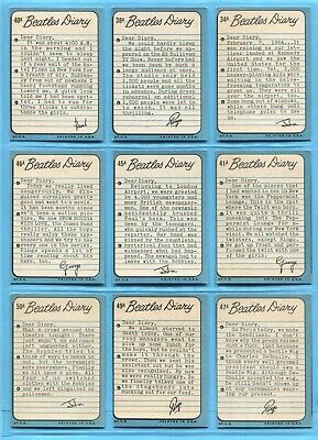 1964 Topps Beatles Starter Set Lots Color 17 Diff, Diary 23 Diff, Cards EX