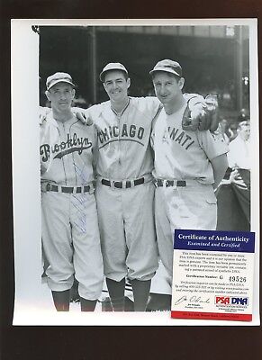 Whitlow Wyatt Autographed 8 X 10 Photo With Ernie Lombardi PSA/DNA Cert