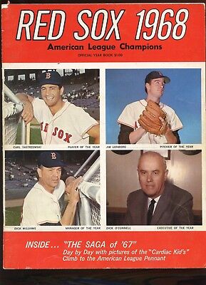 1968 MLB Baseball Boston Red Sox Yearbook VG