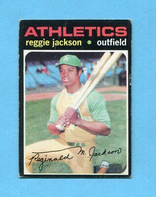 1971 Topps #20 Reggie Jackson Oakland A's Baseball Card Low Grade