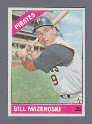 1966 Topps #210 Bill Mazeroski Pittsburgh Pirates Baseball Card NM 