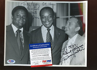 Danny Lawlor & Monte Irvin Autographed 8 X 10 Photo PSA/DNA Cert