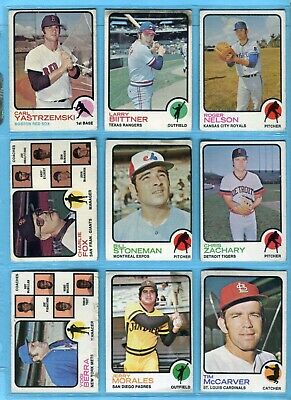 1973 Topps Starter Set Lot of 175 Diff (inc Hofers) Baseball Cards Low Grade  