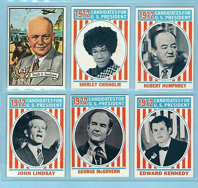 1972 Topps U.S. Presidents Starter Set Lot of 24 Different Cards mixed Grades