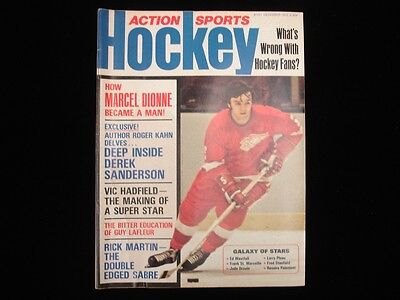 December 1972 Action Sports Hockey Magazine - Marcel Dionne Cover