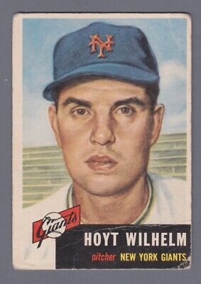 1953 Topps #151 Hoyt Wilhelm New York Giants Baseball Card Low Grade