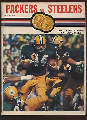 September 6 1969 NFL Program Pittsburgh Steelers at Green Bay Packers EX+