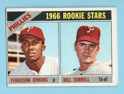 1966 Topps #254 Ferguson Jenkins Phila Phillies Rookie Baseball Card V/E o/c