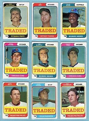 1974 Topps Traded Complete Set of 44 Baseball Cards VG - VG+ 