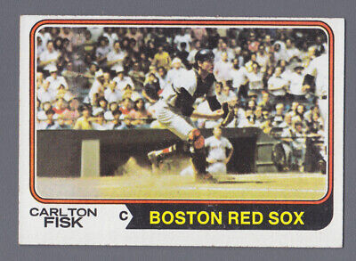 1974 Topps #105 Carlton Fisk Boston Red Sox Baseball Card Ex/Mt 