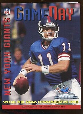 September 4 1995 NFL Program Dallas Cowboys at New York Giants EX+