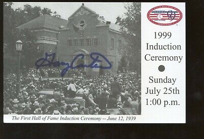 1999 BB Hall of Fame Induction Day 4 X 6 Postcard Autographed Gary Carter