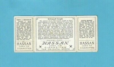 1912 T202 Hassan Triple Folders McConnell Caught  Baseball Card EX 