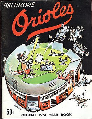 1961 MLB Baseball Yearbook Baltimore Orioles EX