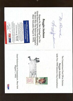 Reggie Jackson Mr. October Autographed 1993 HOF Induction Brochure PSA Cert