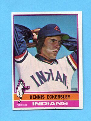 1976 Topps #98 Dennis Eckersley Cleveland Indians Rookie Baseball Card Ex/Mt pmk