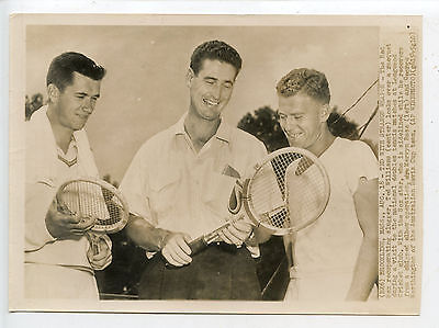 Original August 18 Ted Williams With Tennis Players 5 1/2 X 7 1/2 Wire Photo 