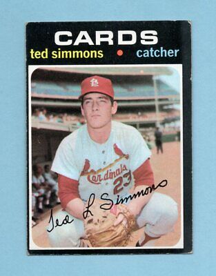 1971 Topps #117 Ted Simmons St. Louis Cardinals Rookie Baseball Card EX oc      