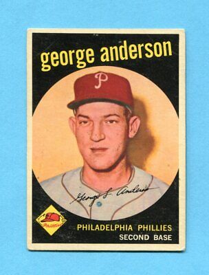 1959 Topps #338 Sparky Anderson Phila Phillies Rookie Baseball Card Vg/Ex wrks