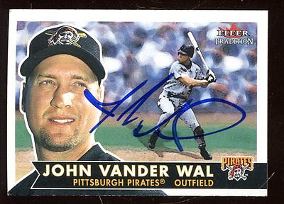 2001 Fleer Tradition Baseball Card #209 John Vander Wal Autographed NRMT