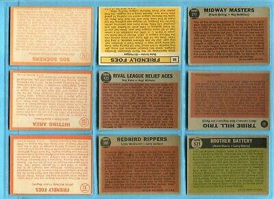 1961 thru 1969 Topps Lot of 18 Different Multi - Player Baseball Cards V/E - E/M