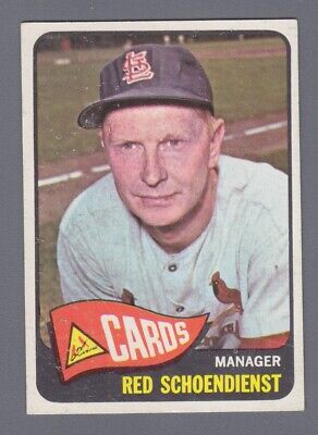 1965 Topps #556 Red Schoendienst St. Louis Cardinals Baseball Card EX - EX+