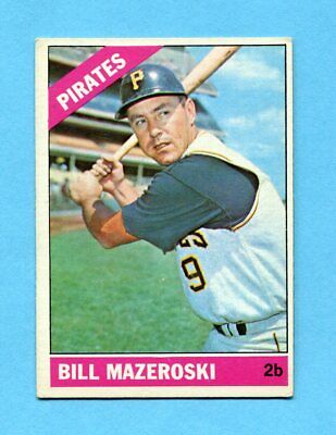 1966 Topps #210 Bill Mazeroski Pittsburgh Pirates Baseball Card EX 