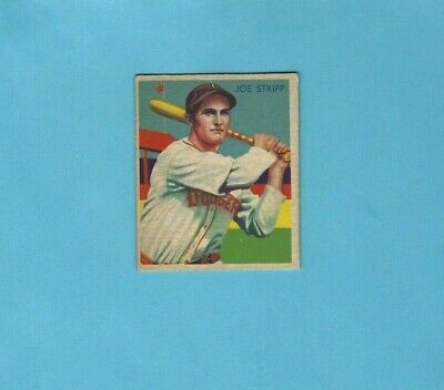 1934-36 Diamond Stars #89 Joe Stripp Brooklyn Dodgers Baseball Card EX o/c  