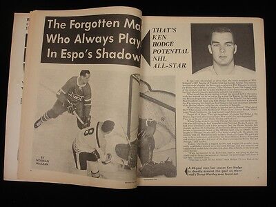 December 1969 Hockey Pictorial Magazine - Ken Hodge Bruins Cover