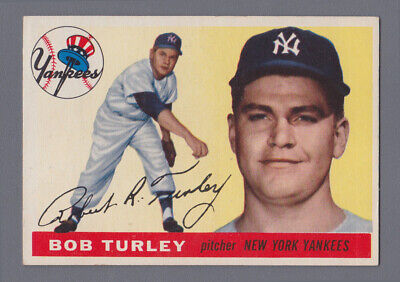 1955 Topps #38 Bob Turley New York Yankees Baseball Card EX+