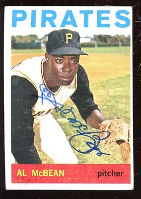 1964 Topps Baseball Card #525 Al McBean Autographed VGEX