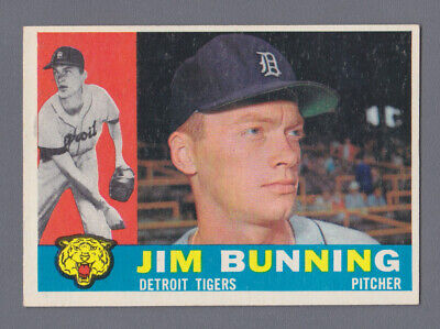 1960 Topps #502 Jim Bunning Detroit Tigers Baseball Card Ex/Mt