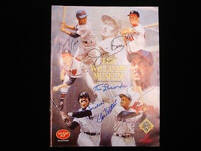 Ted Williams Museum 5th Anniversary Yearbook - 32 Autographs! - B&E LOA