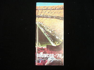 1978 Denver Broncos NFL Media Guide