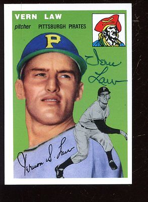 1994 Topps Archive 1954 Baseball Card #235 Vern Law Autographed NRMT