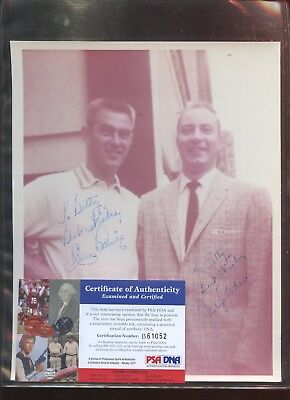 Vintage Johnny Podres & Clem Labine Autographed 8 X 10 Photo PSA Cert