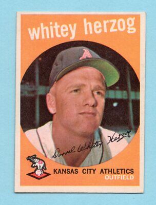 1959 Topps #392 Whitey Herzog Kansas City Athletics Baseball Card EX+