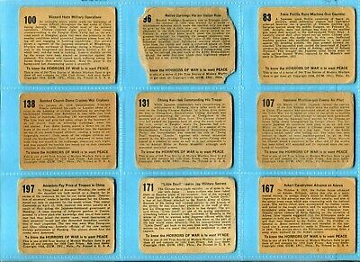 1938 Gum Inc. Horrors of War Starter Set Lot of 23 Different Cards Low Grade 