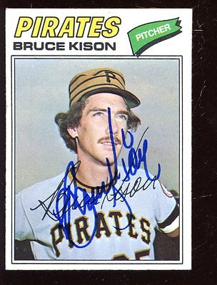 1977 Topps Baseball Card #563 Bruce Kison Autographed EXMT