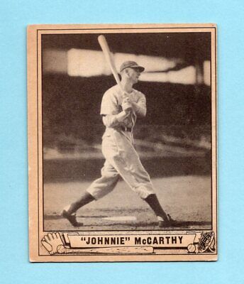 1940 Play Ball #215 Johnnie McCarthy NY Giants High Number Baseball Card EX