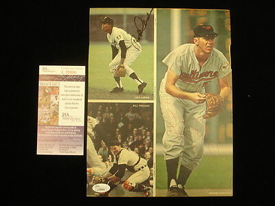 Rod Carew & Brooks Robinson Autographed Magazine Page – JSA COA